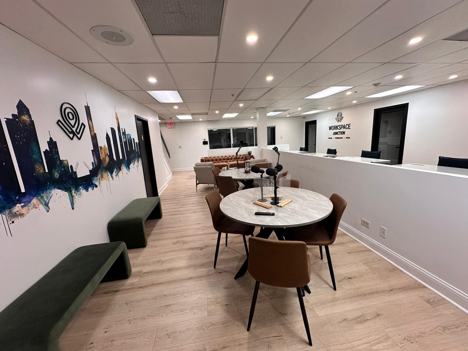 Studio lounge and coworking floor